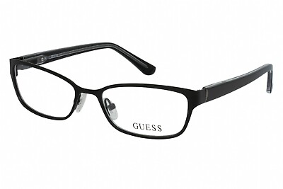 #ad GUESS Mens GU2515 002 Matte Black Rectangular Frame Eyeglasses 50mm