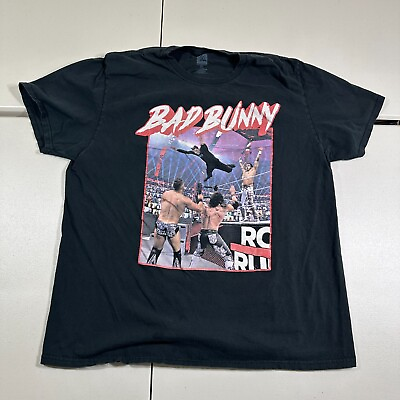 #ad Bad Bunny Latin Pop WWE Authentic Shirt Royal Rumble 2021 Wrestling Size XL $24.88