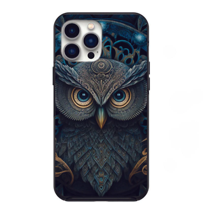 #ad Boho Blue Owl Phone Case for iPhone 7 8 X XS XR SE 11 12 13 14 Pro Max Mini Note