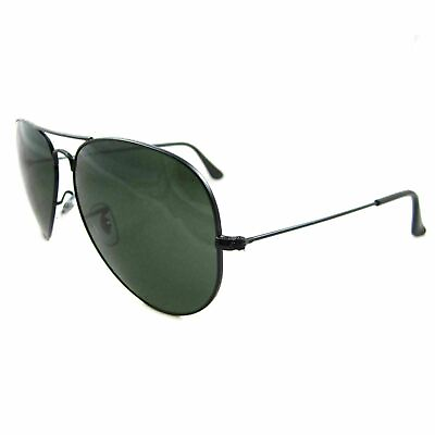 #ad #ad Ray Ban Aviator Polished Black Green Classic G 15 62mm Sunglasses RB3026L282162