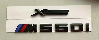 #ad Gloss Black xDrive M550i Trunk Tailgate Sticker Badge Decal For BM 5 M550i G30