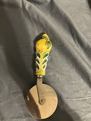 #ad Vintage Made In Italy Ceramic Handle Pizza Cutter