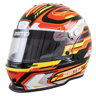 #ad ZAMP RZ 42Y Black Red Orange Snell CMR2016 Youth Helmet 56CM H753C4256 Karting