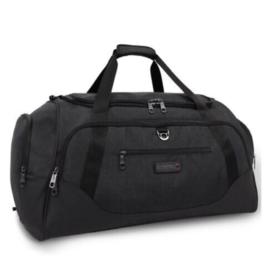 #ad 28” Travel Duffel Bag Black Extra Wide Adjustable Strap 15quot;H x 24”W x 15”D NEW