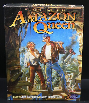 #ad FLIGHT OF THE AMAZON QUEEN PC Game CD UK Printing in Box