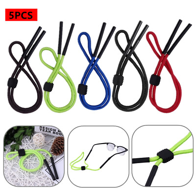 #ad 5pcs Glasses Safety Strap Neck Cord Sports Adjustable Rope Holder Eyewear String