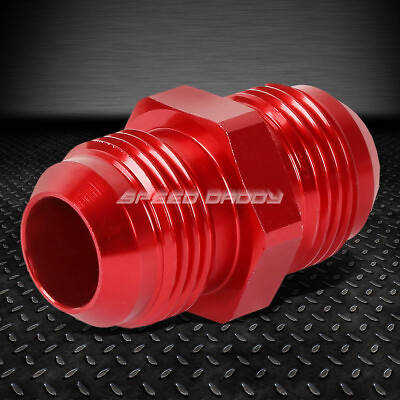 #ad 12AN AN 12 MALE STRAIGHT COUPLER ADAPTER FLARE RED GAS OIL H20 FINISH FITTING