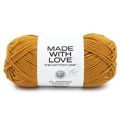 #ad Lion Brand Tom Daley The Cottony One Yarn Flaming Amber