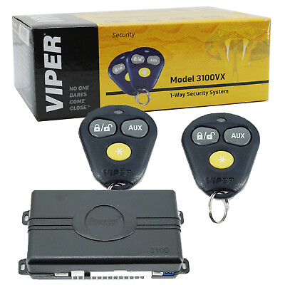#ad Viper 3100VX Keyless Entry Car Alarm Security System with 2 Remotes 3100VX