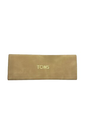 #ad TOMS Tan Suede Sunglasses Glasses Case Hard Shell Magnetic Closure Blue Inside