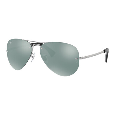 #ad #ad Ray Ban RB3449 003 30 Silver Aviator Silver Mirror 59 14 135mm Unisex Sunglasses