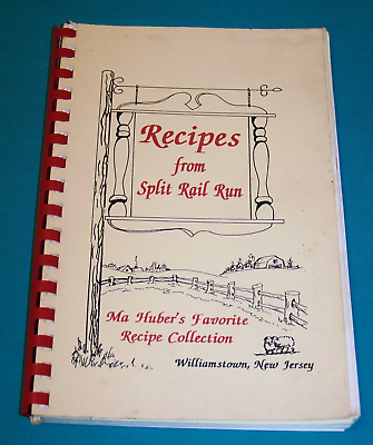 #ad Recipes From Split Rail Run Williamston NJ SIGNED JANET HUBER Ma Huber Recipes