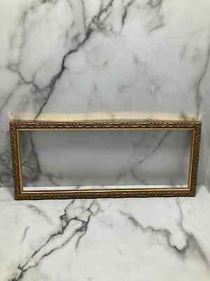 #ad Decorative Photo Picture Frame In Gold Tone Frame Only No Glass See Pictures