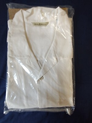#ad Tommy Bahama® Button White Shirt 100% Silk NWOT Long Sleeve