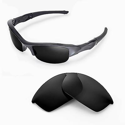 #ad New Walleva Black Replacement Lenses For Oakley Flak Jacket Sunglasses