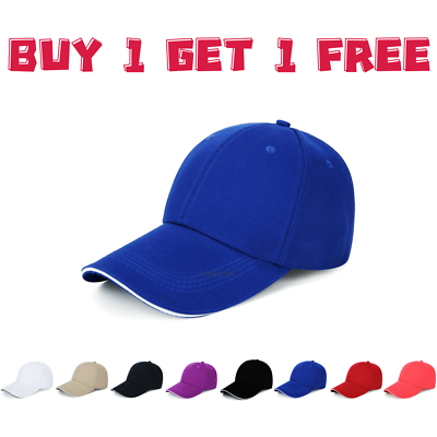 #ad Cotton Baseball Cap Ball Dad Hat Adjustable Plain Solid Washed Men Washed Cool $7.99