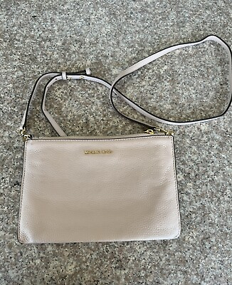 #ad Michael Kors Crossbody Handbag Small Size Beige