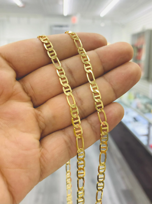 #ad 14K Gold Filled Figaro Mariner Chain Necklace 24quot; 4.4mm for Mens Cadenas Hombre