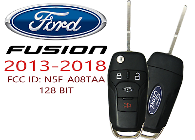 #ad NEW Ford Fusion ​2013 2018 Remote Flip Key Fob FCC ID: N5F A08TAA 128 BIT