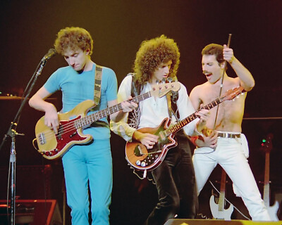 #ad queen Freddie Mercury barechested Brian May John Deacon guitars 16x20 Canvas