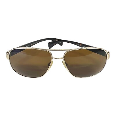 #ad Prada SPR 52P 2VN 5Y1 Aviator Sunglasses Gold amp; Brown Tortoise Polarized