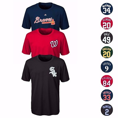 #ad MLB Majestic Name amp; Number Player Jersey Infant Toddler Youth T Shirt Collection