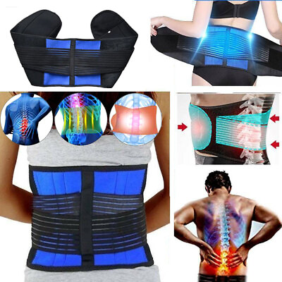 #ad Adjustable Lower Back Brace Lumbar Support Waist Belt for Men Women Pain Relief