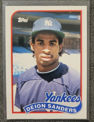 #ad 1989 Topps Traded🔥Deion Sanders RC🔥 New York Yankees Coach Prime Time #110T