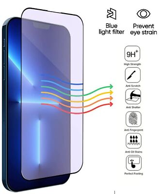 #ad Anti Blue Light Hydrogel Screen Protector For iPhone 15 14 13 12 11 Pro Max Plus