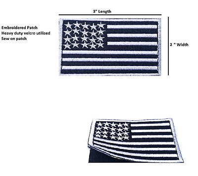 #ad Pack of 3 American Flag Embroidery Badges Sew on Iron on Patch USA Flag Patches