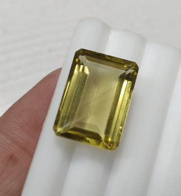 #ad Appetite Faceted Yellow Colour Natural Gemstone Making For Jewellery 18X13X7 MM
