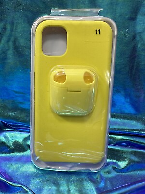 #ad iPhone 11 airpod holding silicone phone case silicone Yellow
