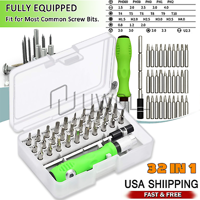 #ad Small Screwdriver Set with Case 32 In 1 Mini Magnetic Kit with 30 Bitts