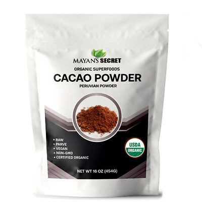 #ad 1 LB 16 OZ USDA Organic Raw Cacao Powder100% Pure ALL NATURALALWAYS FRESH