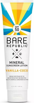 #ad Mineral Sport Lotion SPF 50 5oz Vanilla Coco 5 oz by Bare Republic 5.0 oz