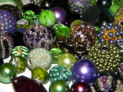 #ad NEW 20 pc Jesse James beads Purple Green Black random picked lot