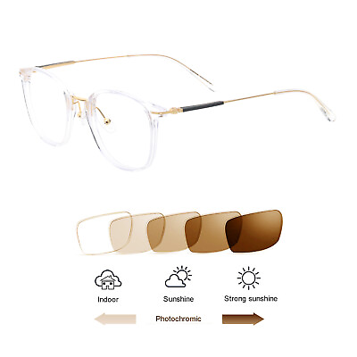 #ad Vintage Photochromic Brown Reading Glasses Single Vision Sunglasses 0.00 4.0 $29.95