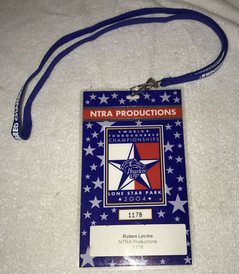 #ad NTRA Lone Star Park Championships 2004 VIP TV Press Pass Media Ticket Stub Badge