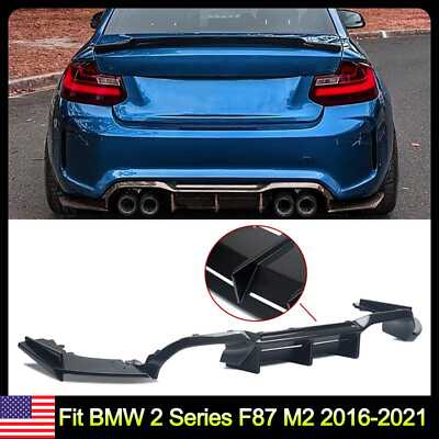 #ad For BMW 2 Series F87 M2 2016 2020 Rear Bumper Diffuser Lip MTC Type Carbon Fiber