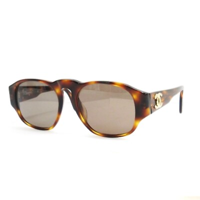 #ad Auth CHANEL Cocomark sunglasses tortoiseshell pattern glasses ■EC