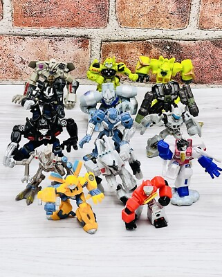 #ad Transformers Robot Heroes Megatron Starscream Figure Movie Barricade Bumble Lot