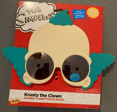 #ad Simpsons Krusty Clown Sunglasses Novelty Shades Sun Staches 2020 NEW Adult