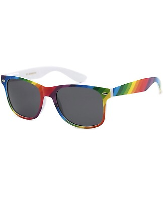 #ad NEW Retro Style Womens Mens Unisex Sunglasses Rainbow Pride $11.96