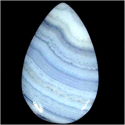 #ad 11.55Cts. 15X25X3mm 100% Natural Top Designer Blue Lace Agate Pear Cab Gemstone