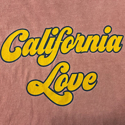 #ad Vtg Authentic AVIATOR NATION Women’s Large Pink Crop Top Shirt ‘California Love’