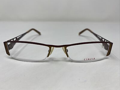 #ad Cinzia CIN 208 03 53 19 135 Burgundy Metal Half Rim Eyeglasses Frame NR81