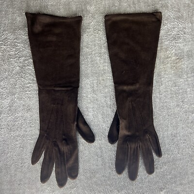 #ad Soft Women#x27;s Brown Mid Length Lightweight Comfortable Classic Finger Gloves