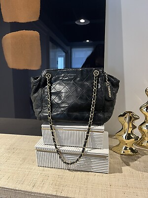 #ad Vintage Quilted Chanel Bag see description