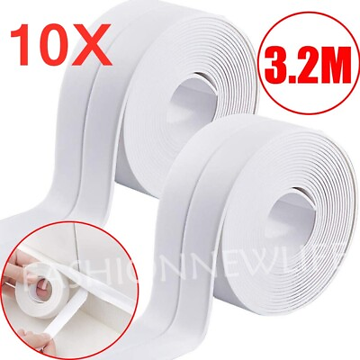 #ad 10X PVC Self Adhesive Caulk Sealing Tape Sealant Strip For Kitchen Bath Toilet