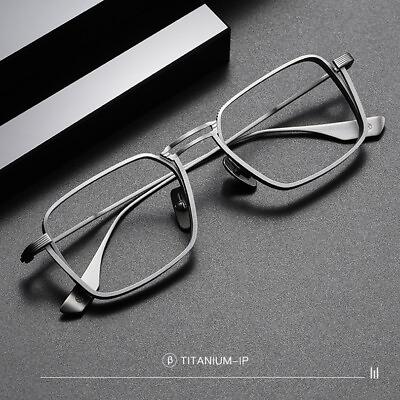 #ad Retro Square Pure Titanium Upscale Optical Glasses Frames Men Women Eyeglasses